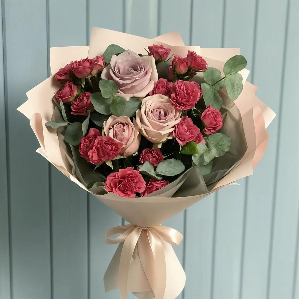 Букет цветов из: Гвоздики и Розы в Новокубанске