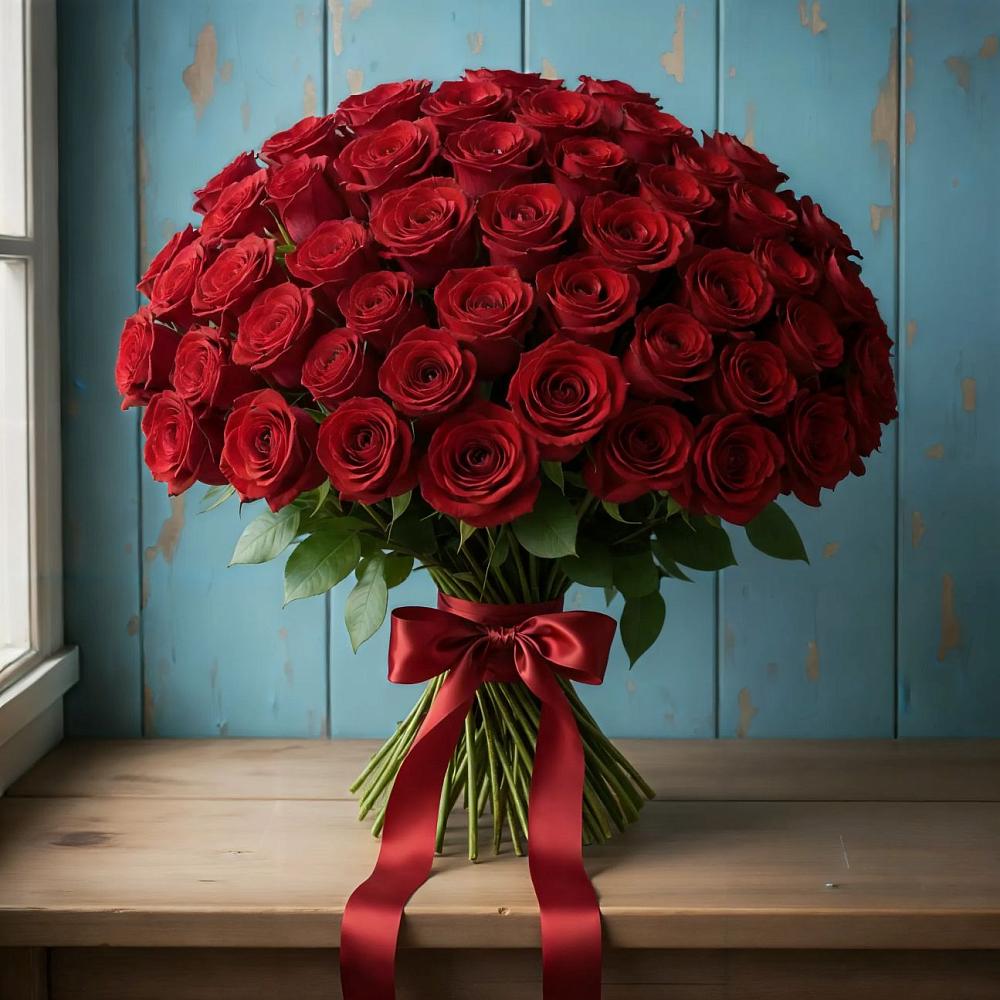 Букет Красные розы Блэк Меджик в Новокубанске