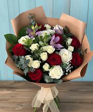 Букет цветов из:  Розы и Альстромерии #REPLACE_PRED# Новокубанске