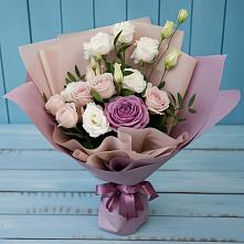 Букет цветов из:  Розы и Лизиантусы в Новокубанске