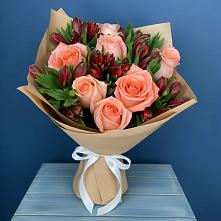 Букет цветов из:  Розы и Альстромерии #REPLACE_PRED# Новокубанске