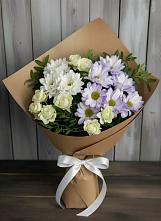 Букет цветов из:  Хризантемы и Розы в Новокубанске