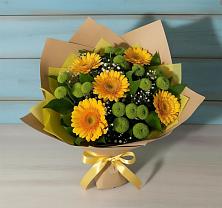 Букет цветов из:  Герберы и Хризантемы в Новокубанске