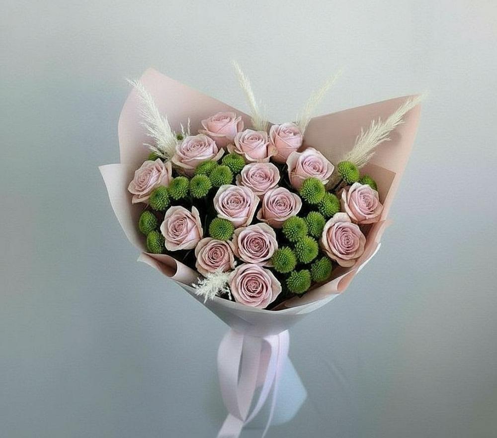 Букет цветов из: Розы и Хризантемы в Новокубанске