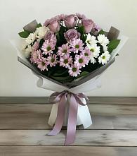 Букет цветов из:  Хризантемы и Розы в Новокубанске
