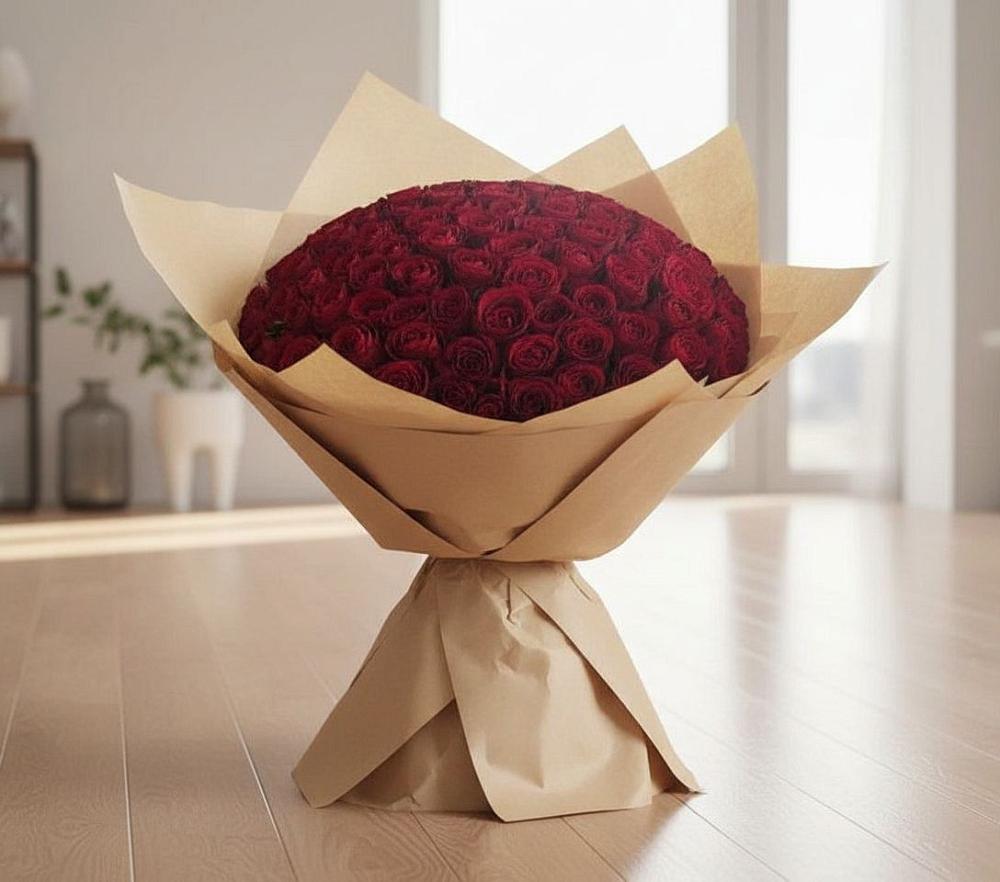 Букет 101 Красная роза в Новокубанске