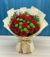 Букет цветов из:  Розы и Хризантемы в Новокубанске