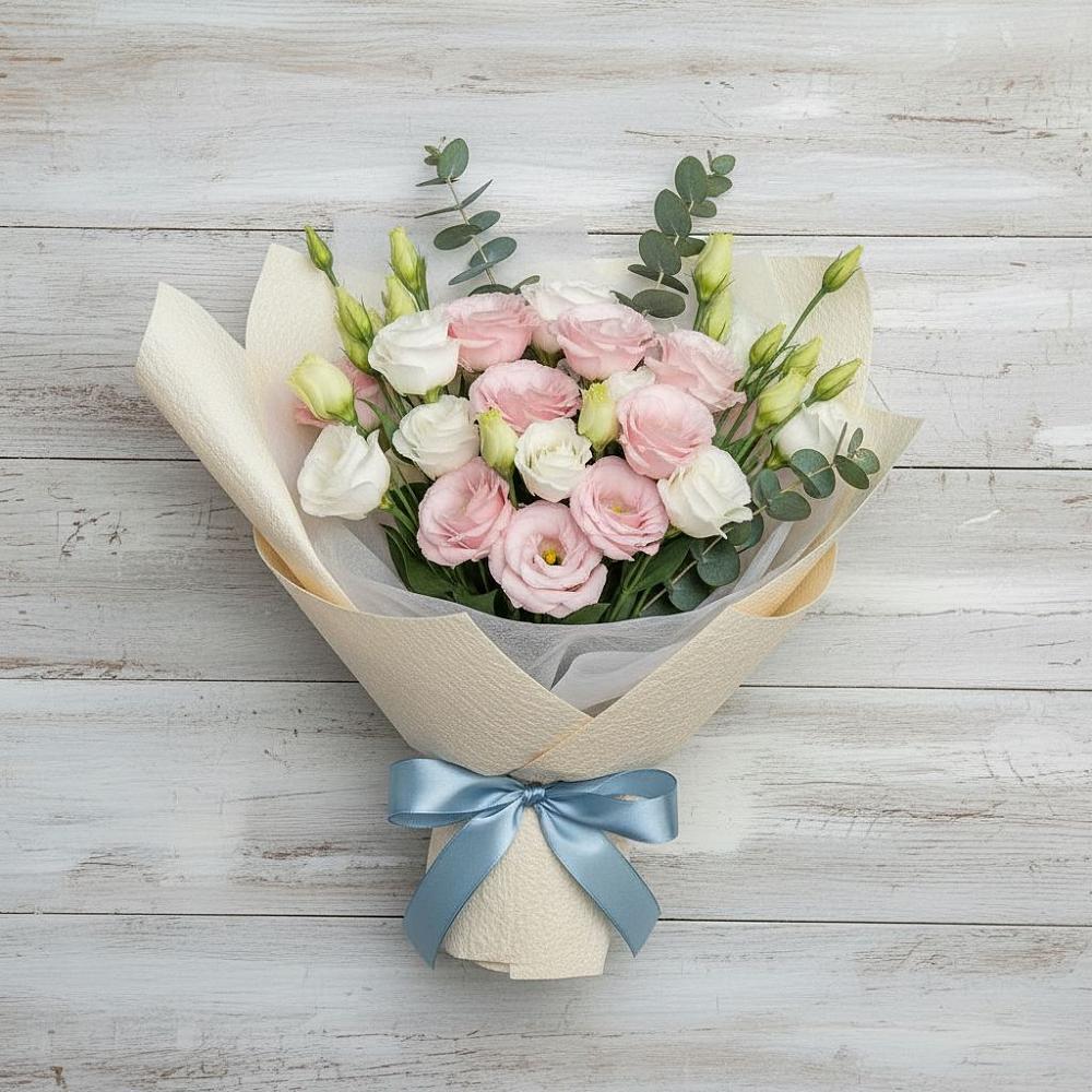 Букет цветов из: Лизиантусы в Новокубанске